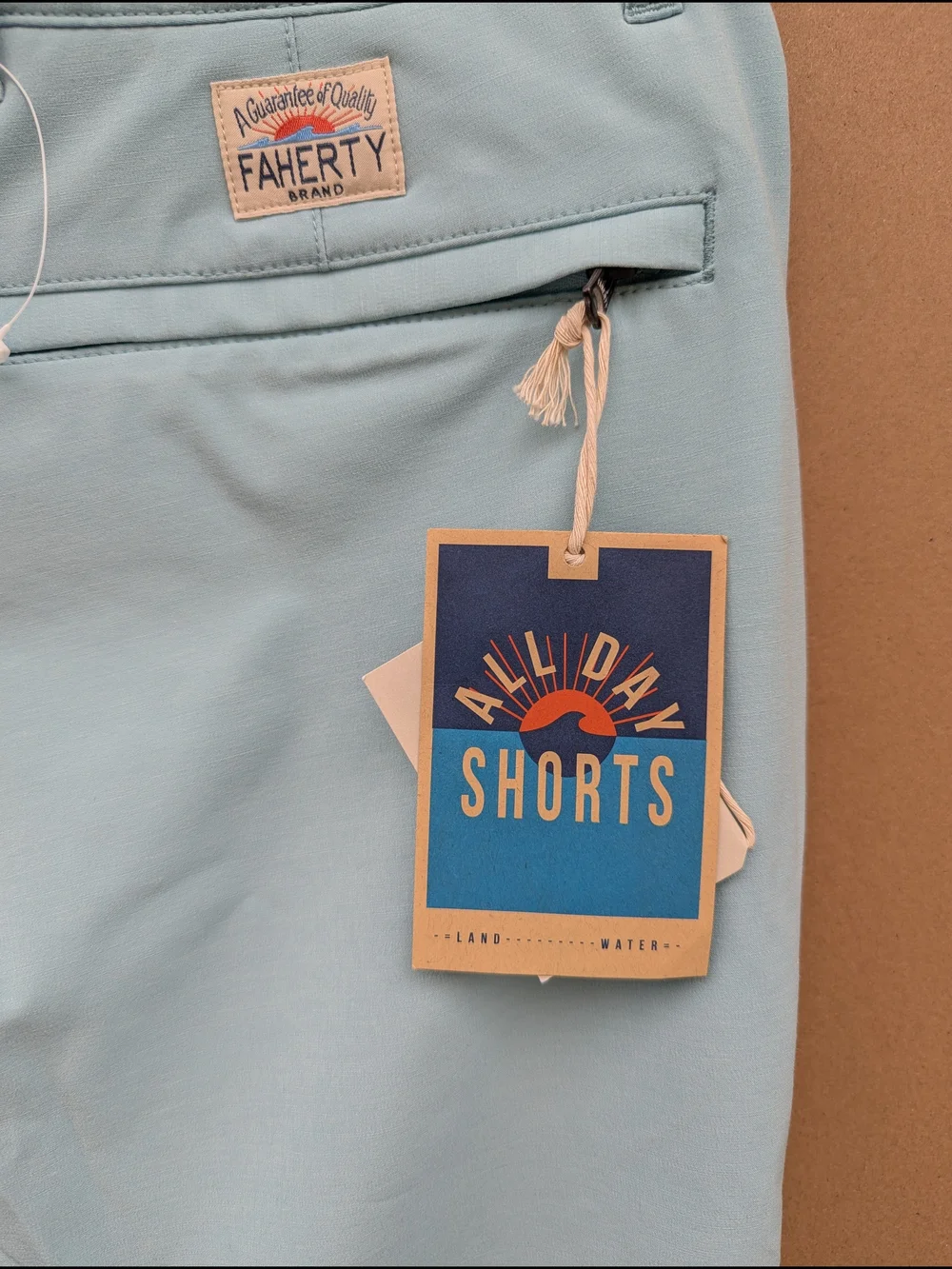 Faherty All Day Shorts 29 Seafoam Blue Green 9